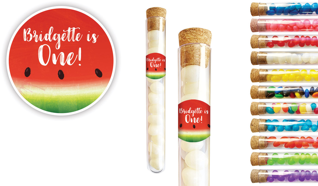Watermelon Party Kids Party Personalised Test Tubes