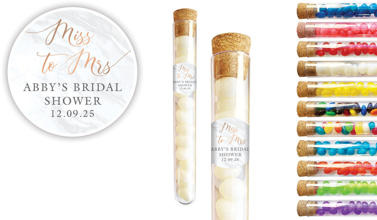Miss to Mrs Bridal Shower Personalised Test Tubes