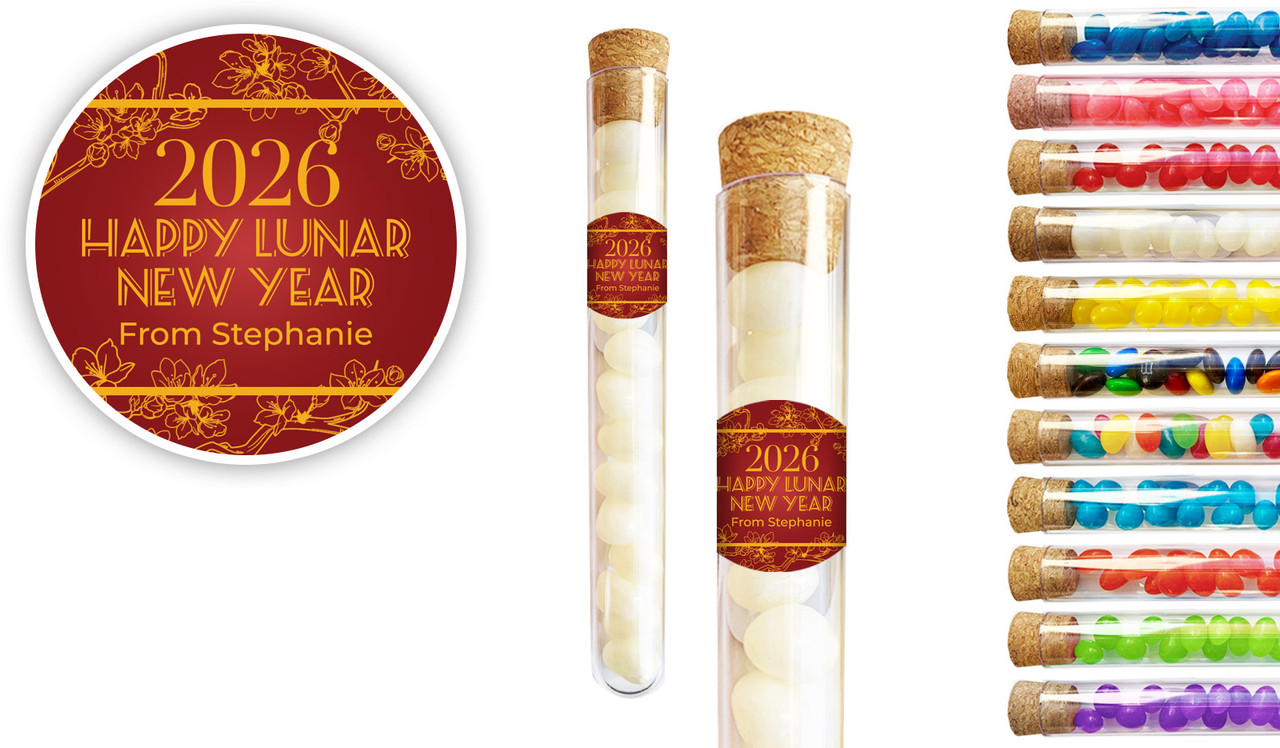 Cherry Blossoms Chinese New Year Personalised Test Tubes