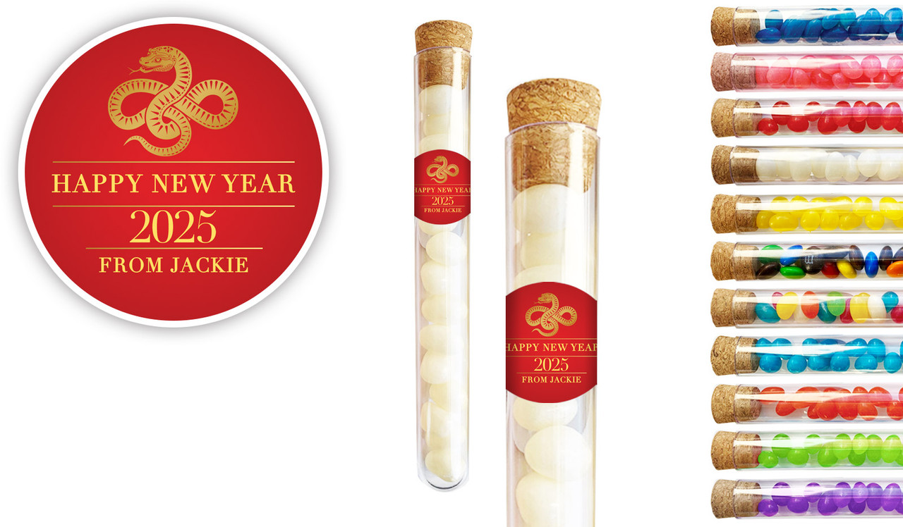 Floral Chinese New Year Personalised Test Tubes