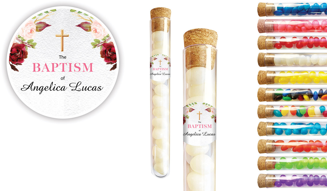 Pink Masala Christening Personalised Test Tubes