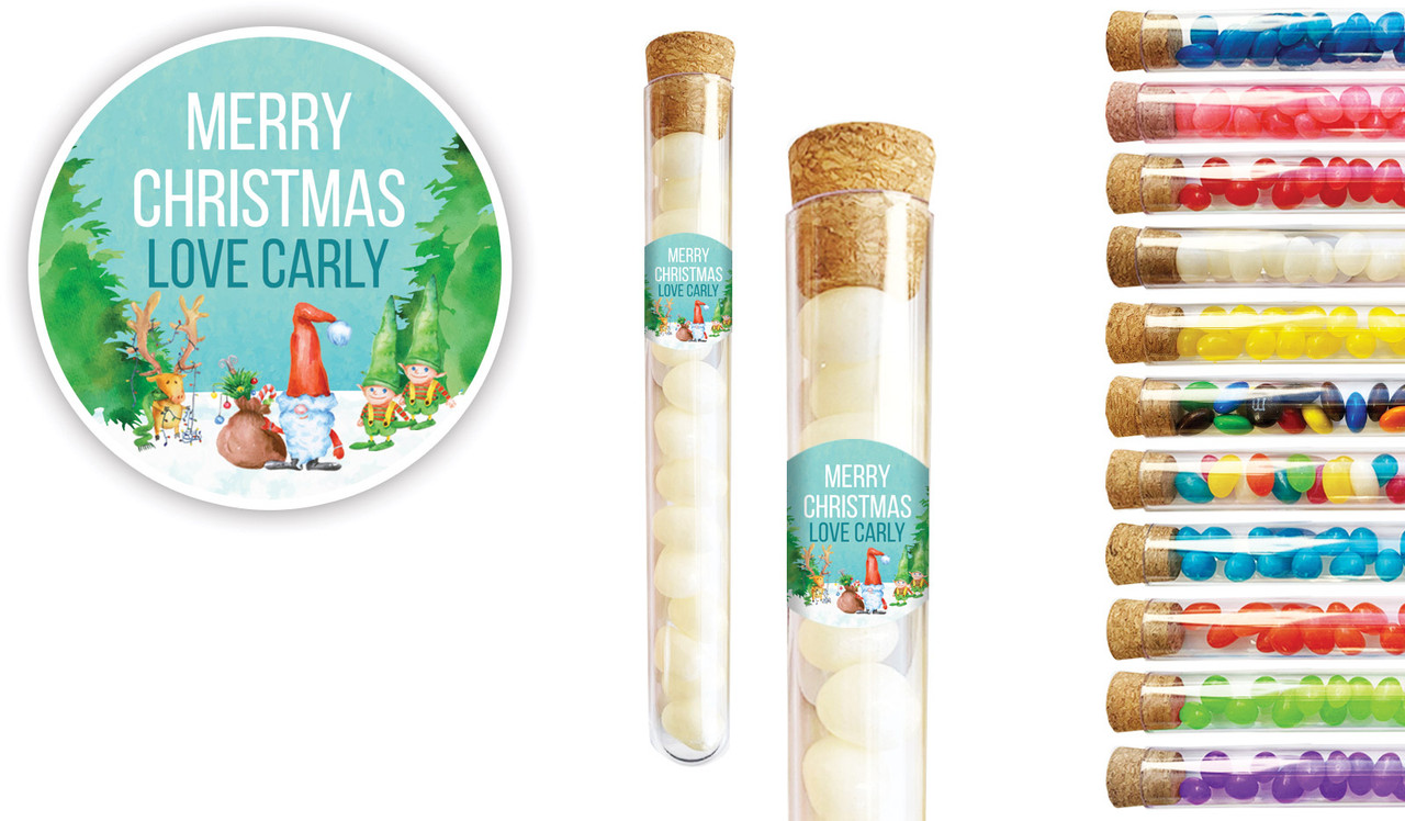 A Watercolour Christmas Christmas Personalised Test Tubes