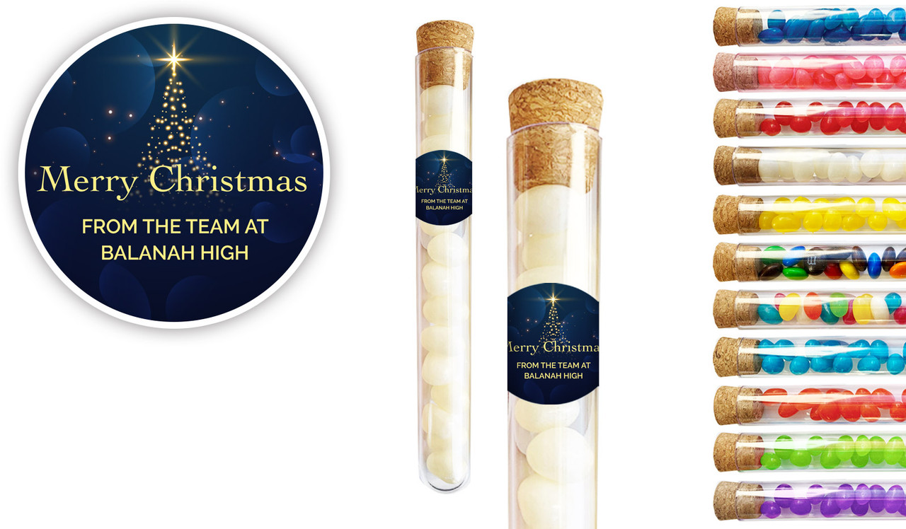 Blue Night Christmas Personalised Test Tubes