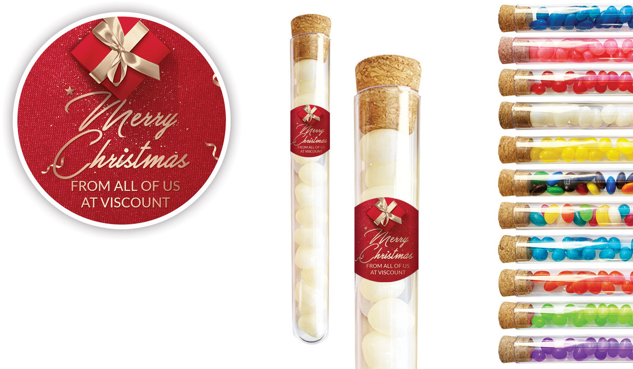 Glossy Gift Red Christmas Personalised Test Tubes