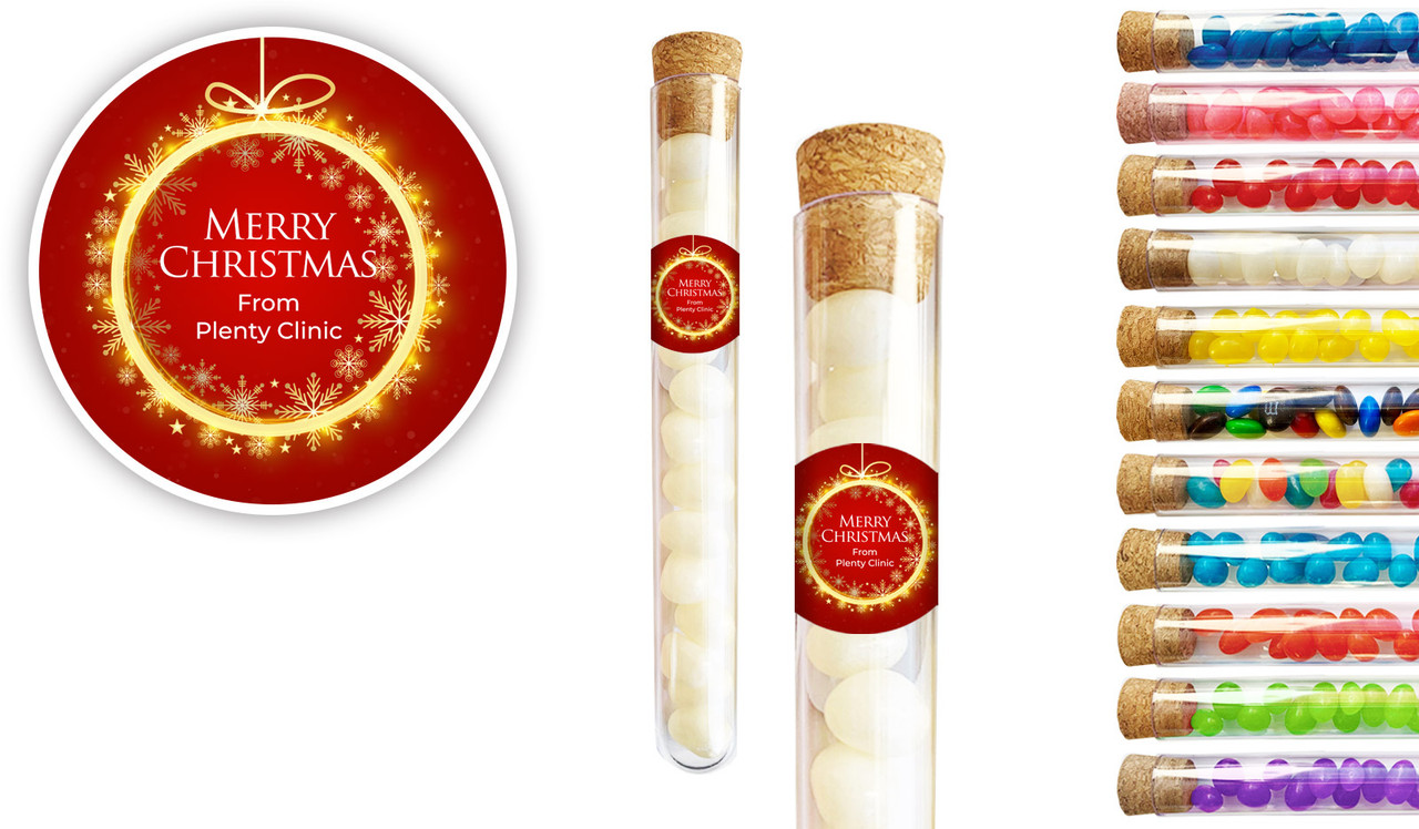 Glowing Bauble Christmas Personalised Test Tubes