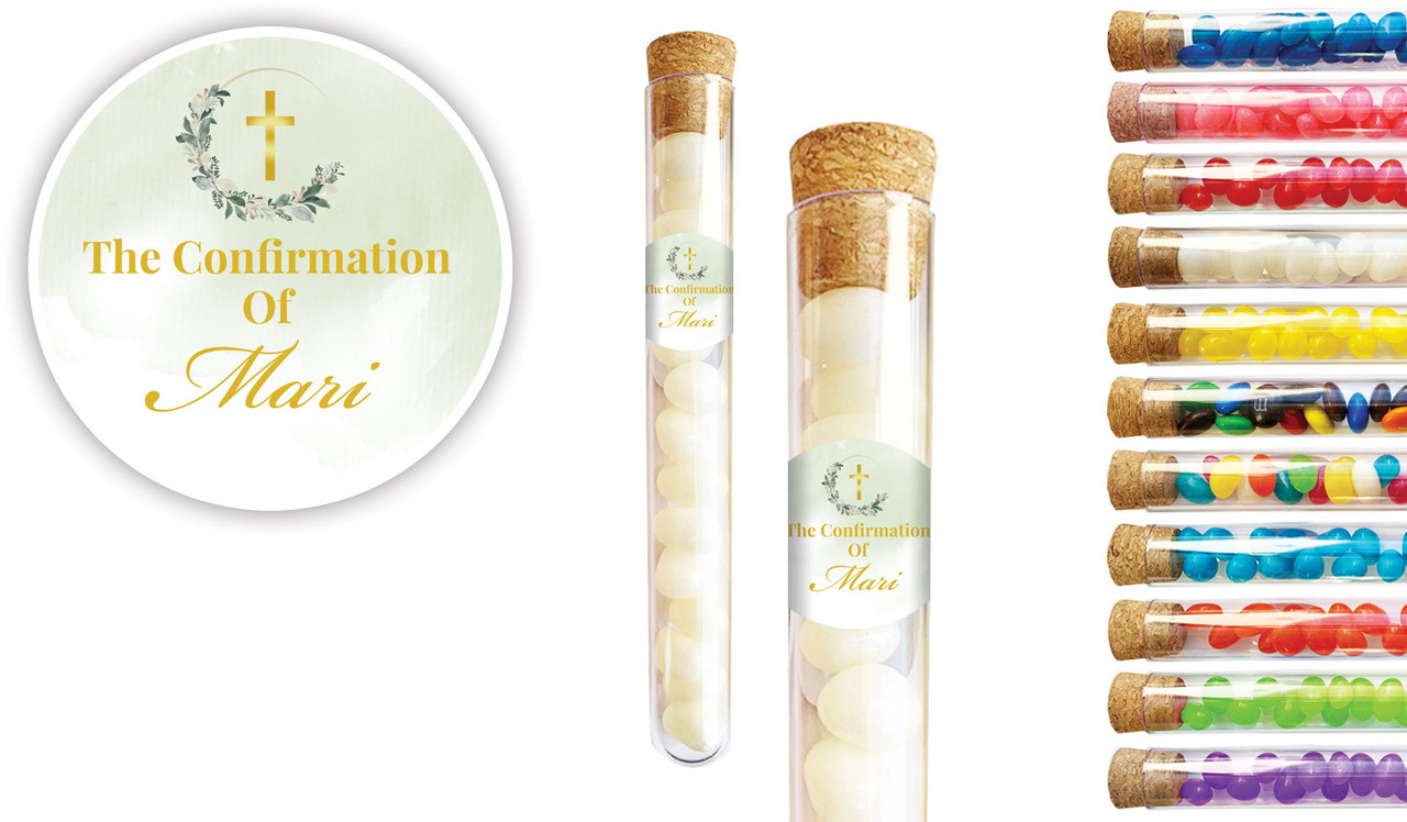 Greenery Hoop Confirmation Personalised Test Tubes