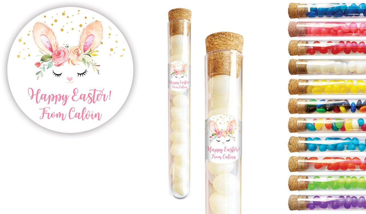 Bunny Face Easter Personalised Test Tubes