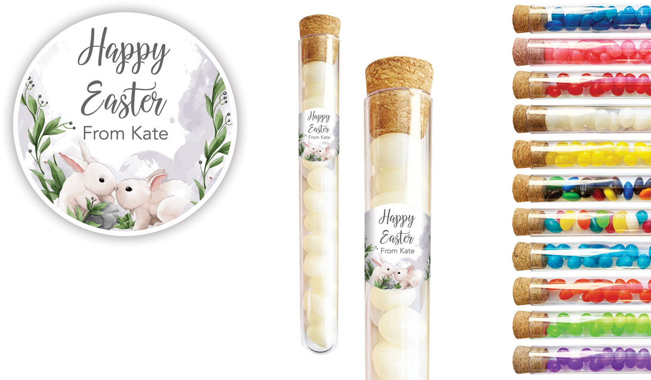 Bunny Kiss Easter Personalised Test Tubes
