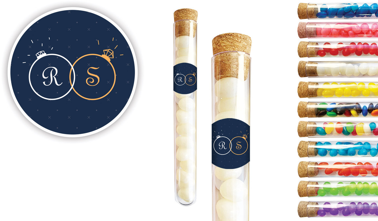 Diamond Ring Engagement Personalised Test Tubes