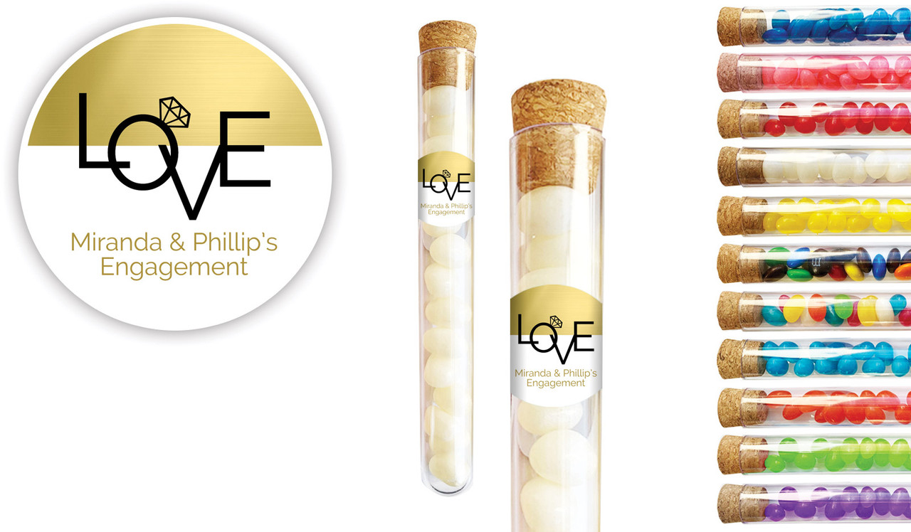 Love Letters Engagement Personalised Test Tubes