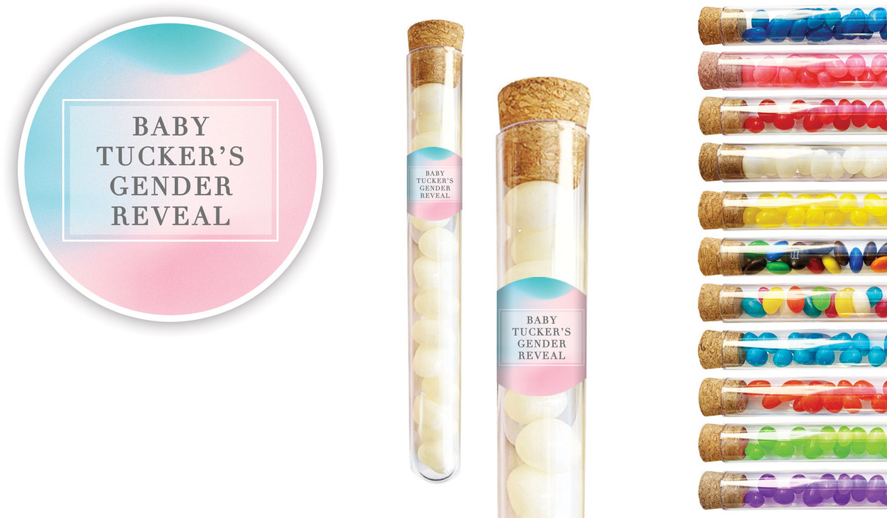 Blended Gender Reveal Personalised Test Tubes