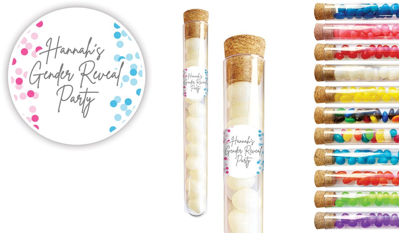 Confetti Gender Reveal Personalised Test Tubes
