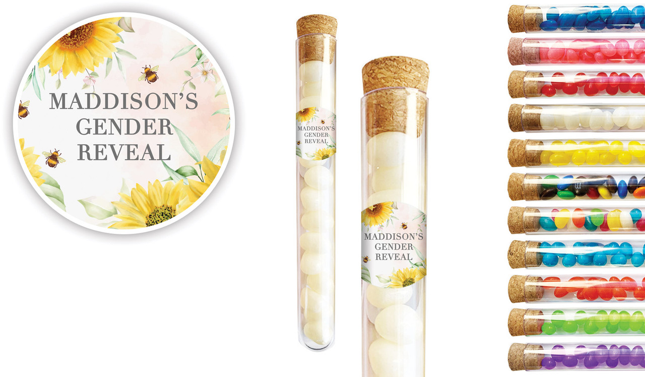 Honey Bee Gender Reveal Personalised Test Tubes