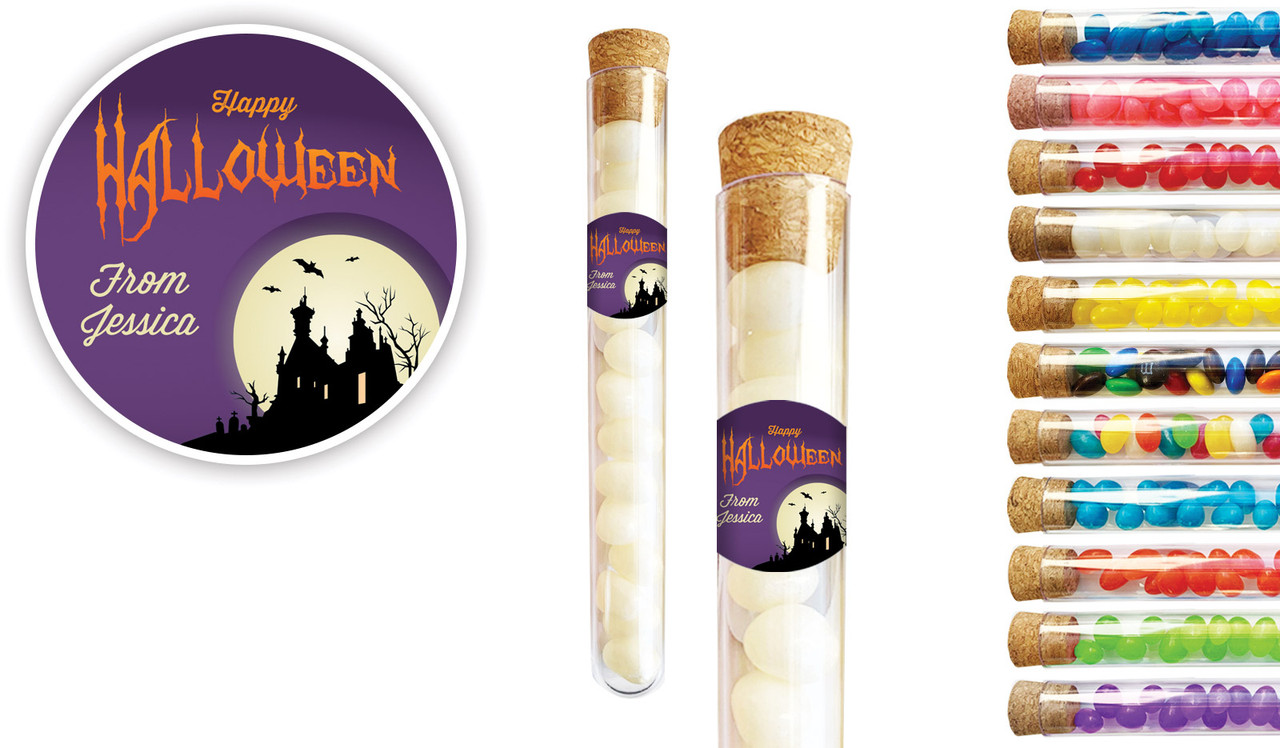 Creepy House Halloween Personalised Test Tubes