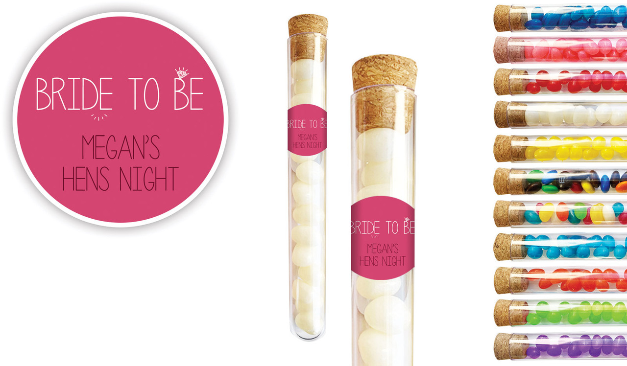 Bride To Be Hens Night Personalised Test Tubes