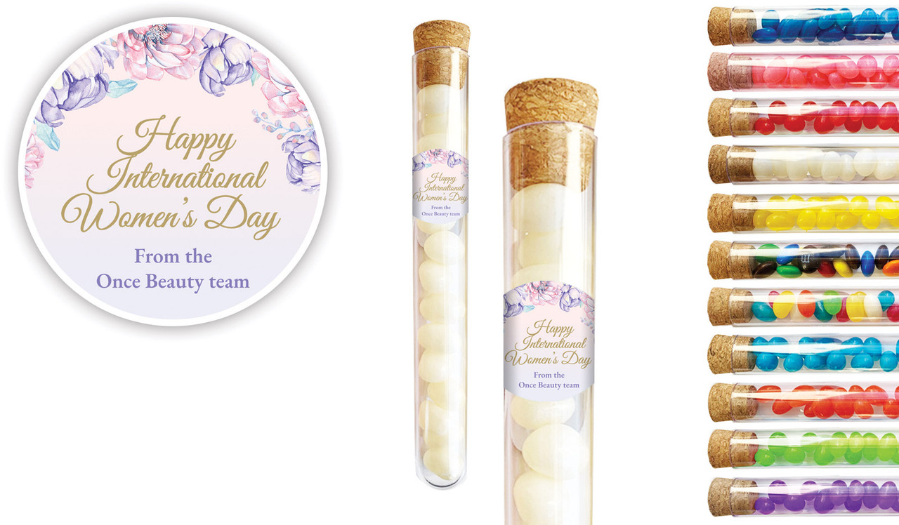 Lilac International Womens Day Personalised Test Tubes