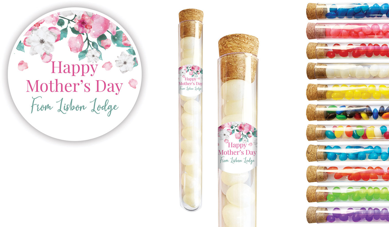 Falling Petals Mothers Day Personalised Test Tubes