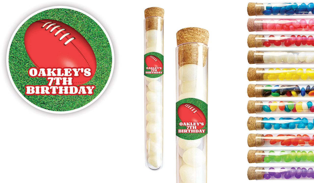 Aussie Rules Football Personalised Sports Club Test Tubes