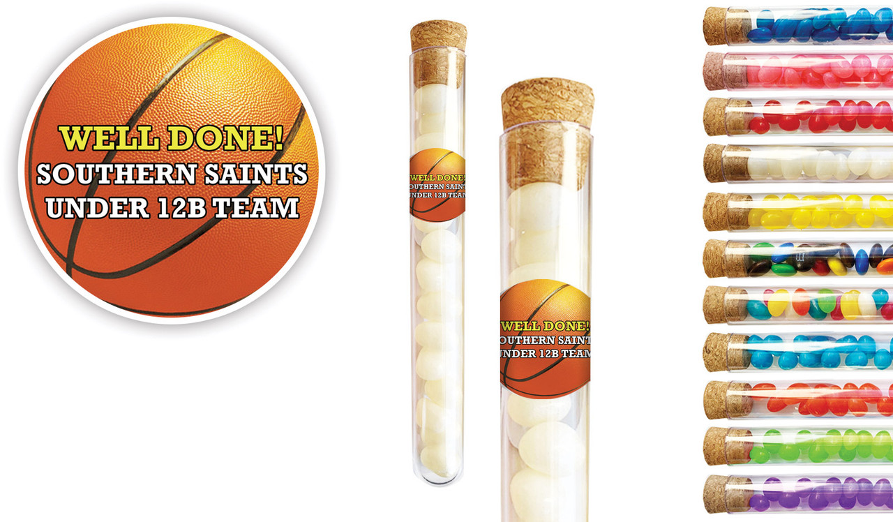 Basketball Ball Personalised Sports Club Test Tubes
