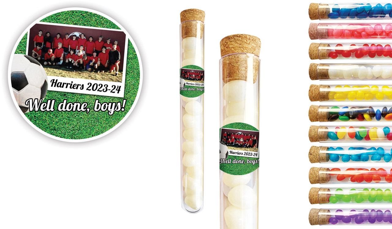 Soccer Photo Personalised Sports Club Test Tubes