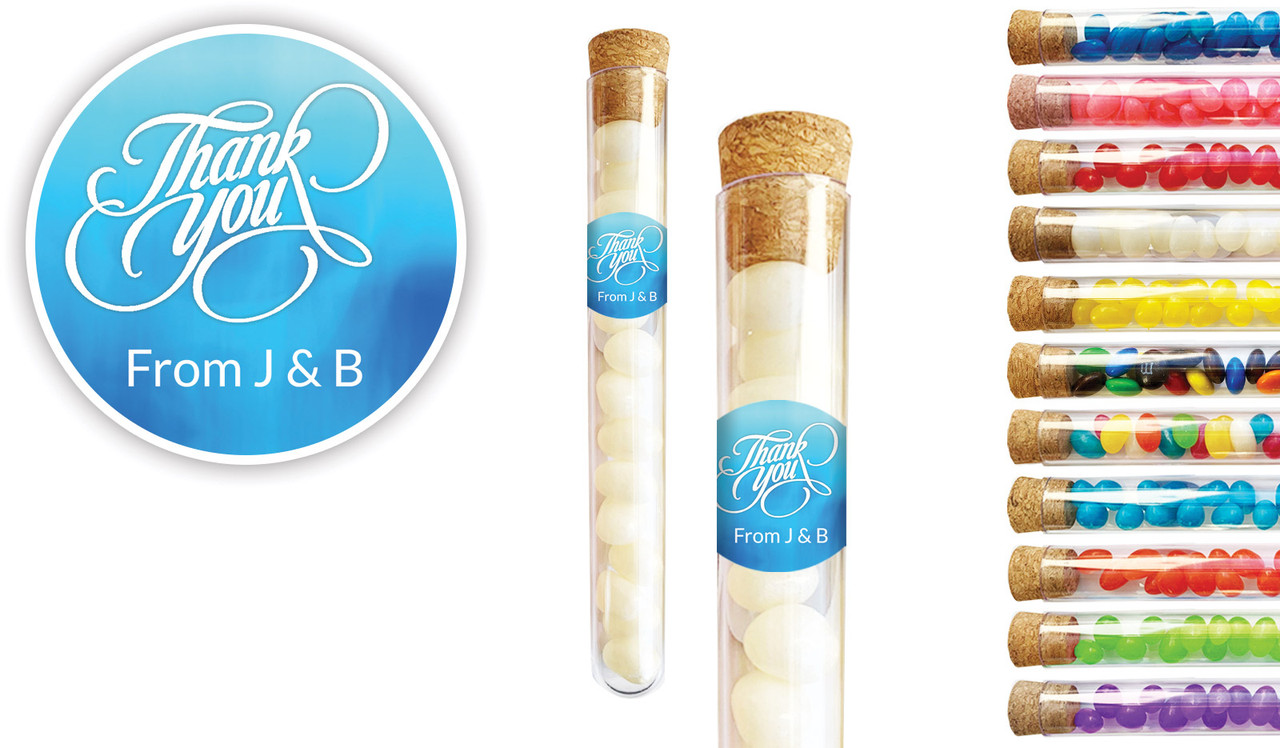 Cursive Thank You Personalised Test Tubes