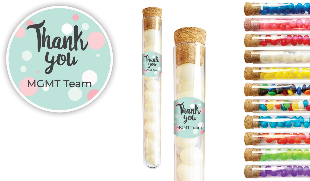Dots Thank You Personalised Test Tubes