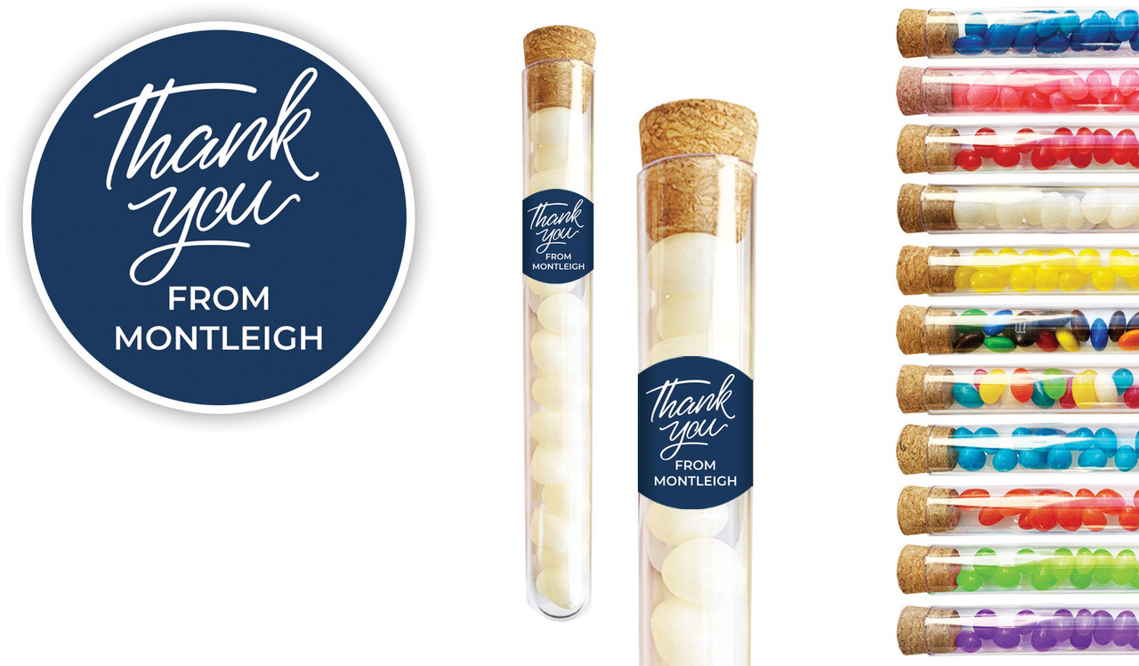 Navy Blue Thank You Personalised Test Tubes