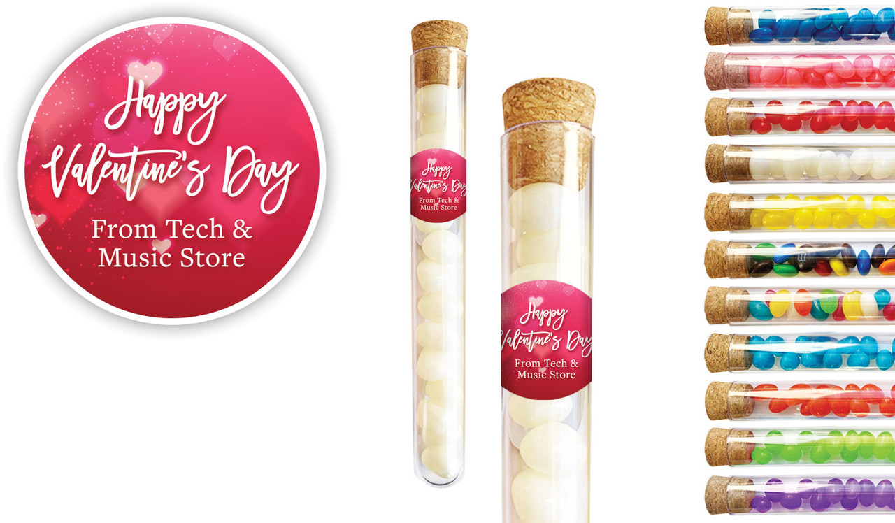 Heart Bokeh Valentines Day Personalised Test Tubes