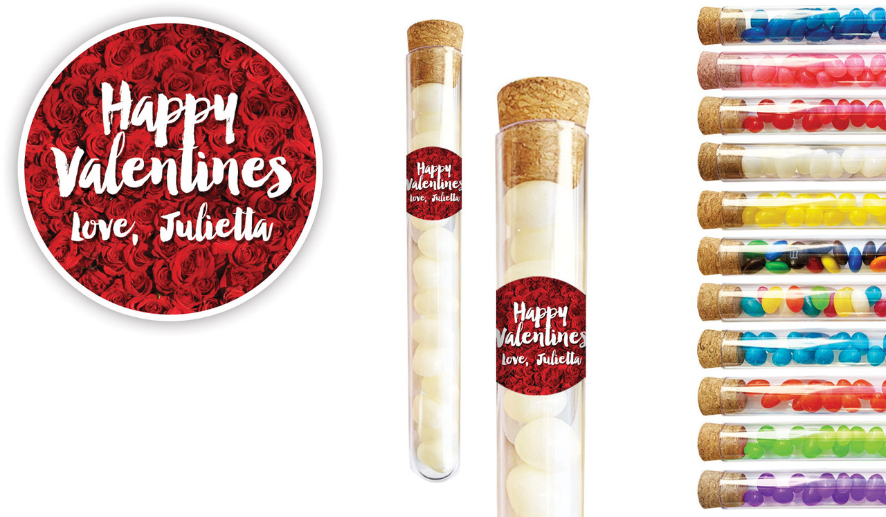 Rose Full Valentines Day Personalised Test Tubes