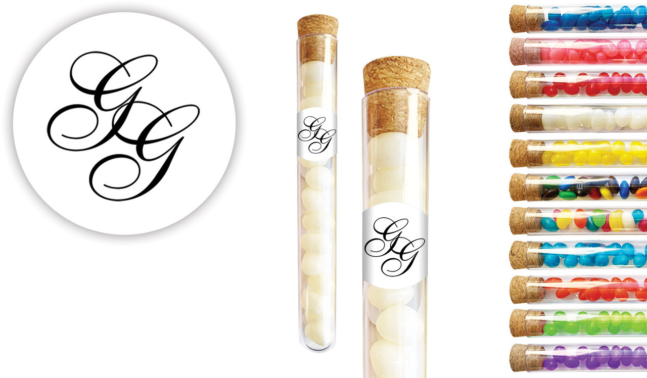 Initials Wedding Personalised Test Tubes