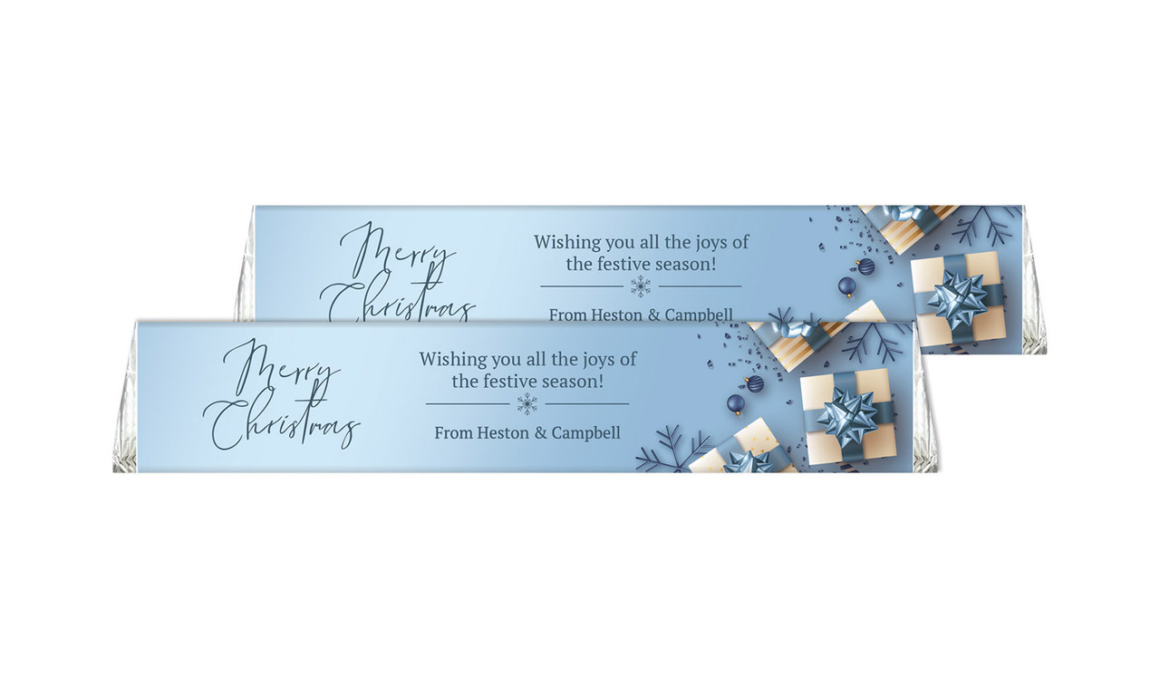 Baby Blue Personalised Christmas Toblerone Chocolates 50g