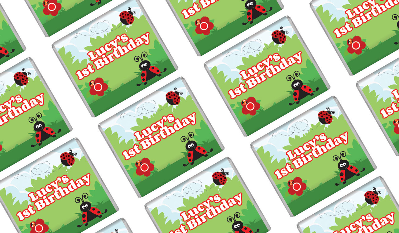 Lady Bug Birthday Mini Chocolates