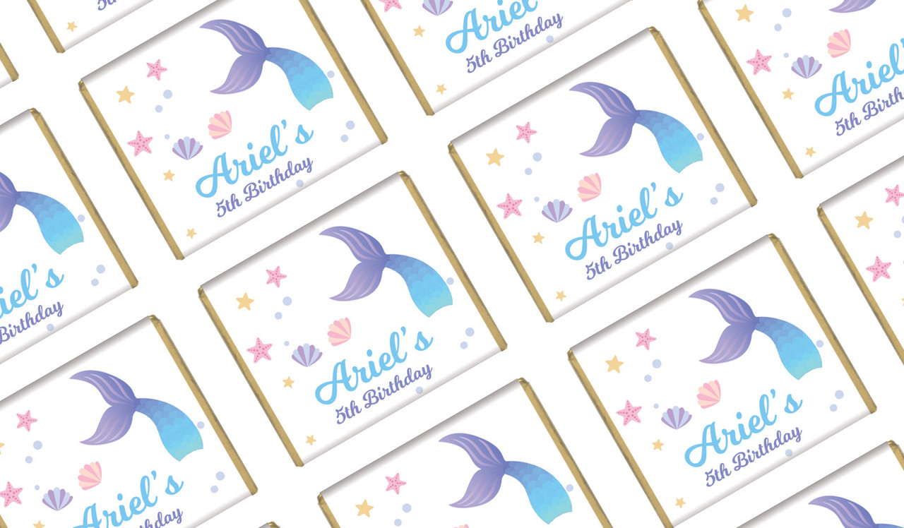 Mermaid Personalised Birthday Mini Chocolates