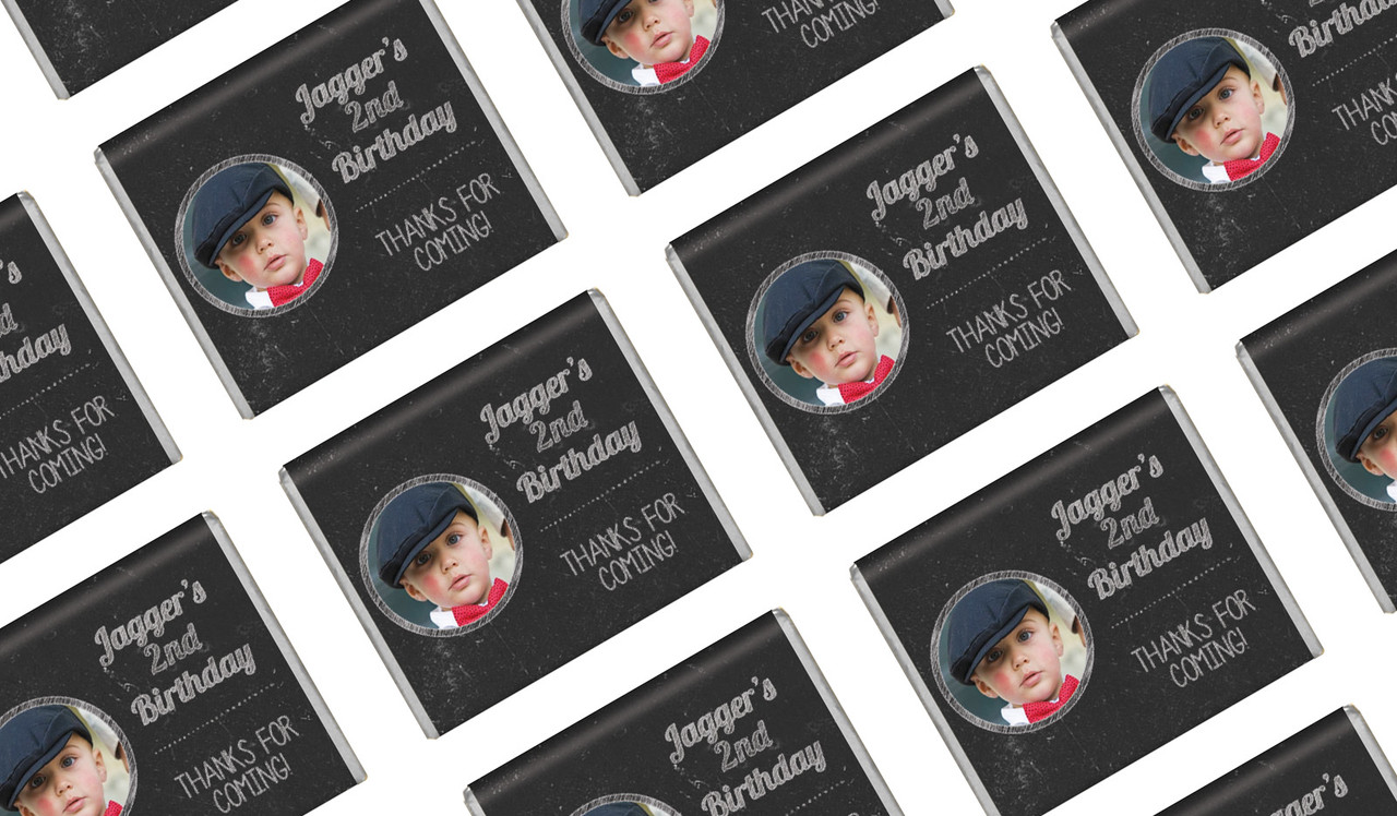 Chalkboard Photo Birthday Mini Chocolates