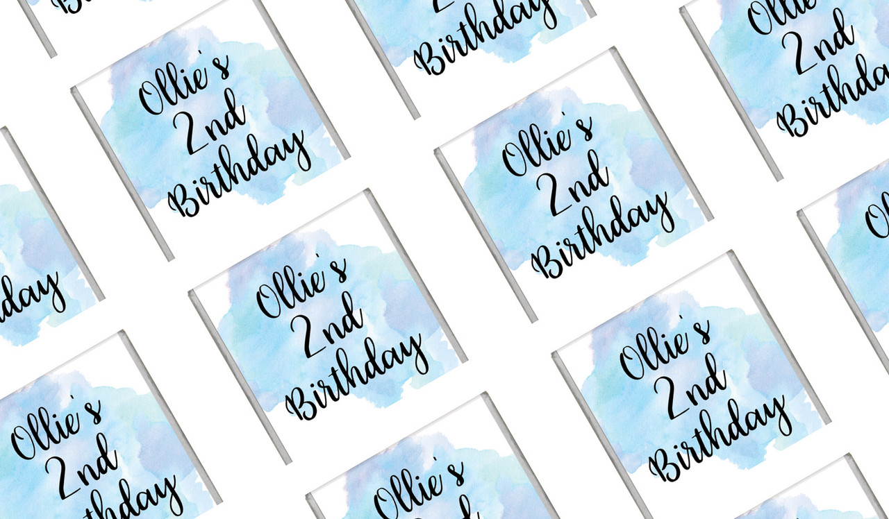 A Splash Of Water Colour In Blue Mini Chocolates