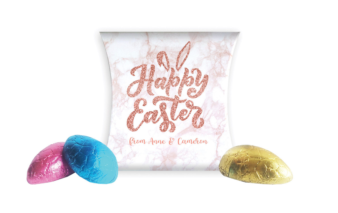 Rose Gold Easter Pillow Box