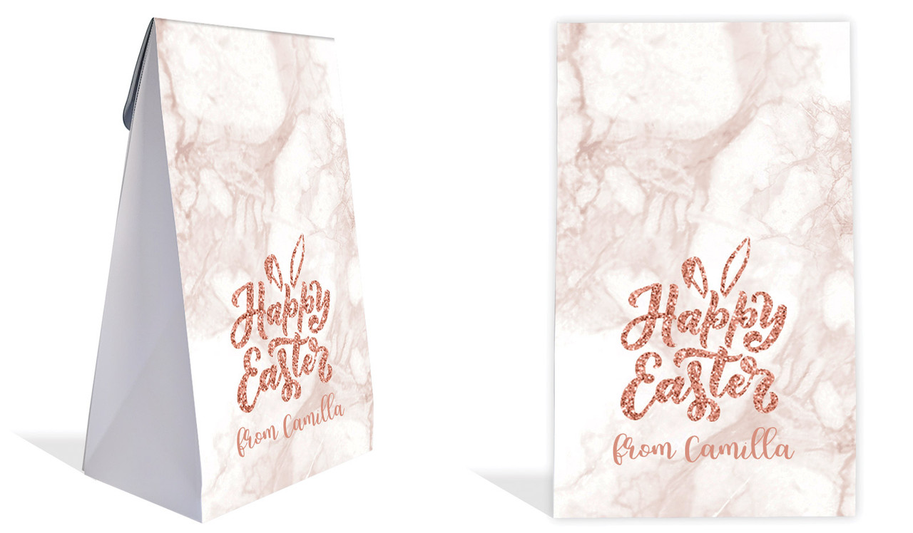 Rose Gold Personalised Easter Favour Bag
