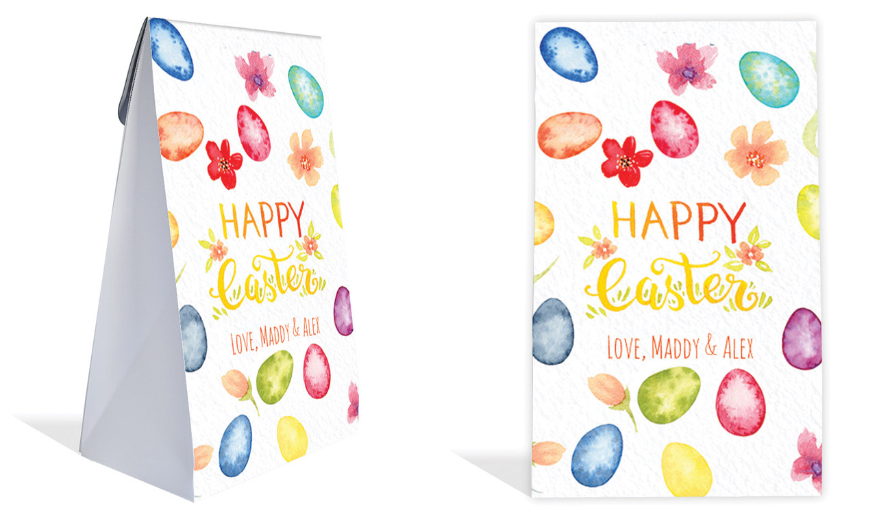 Watercolour Eggs Personalised Easter Favour Bag