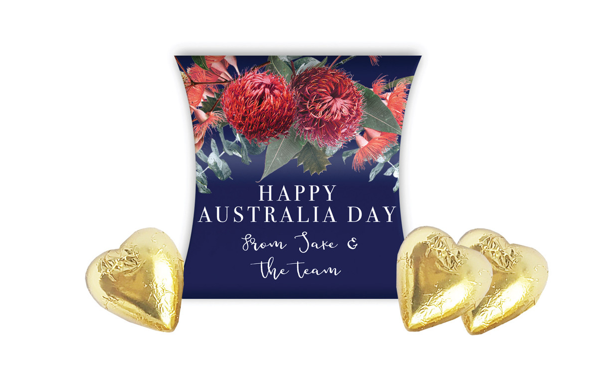 Native Flowers Australia Day Personalised Pillow Boxes