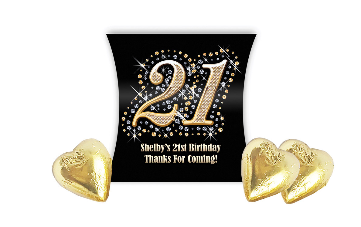 Golden Number Personalised Birthday Pillow Boxes