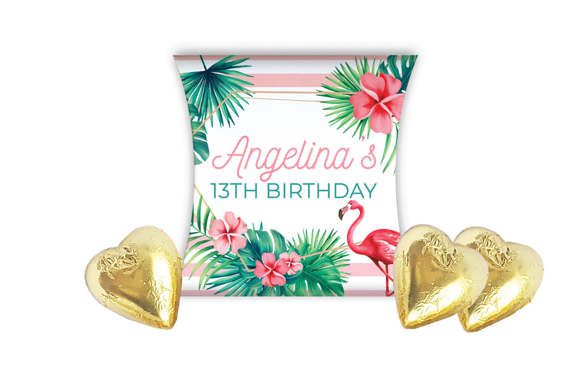 Flamingle Flamingo Kids Party Personalised Pillow Boxes