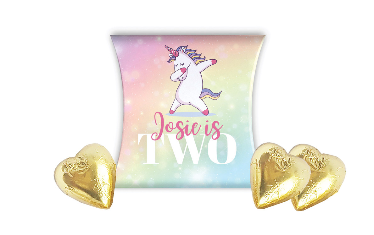 Unicorn Dabbing Kids Party Personalised Pillow Boxes
