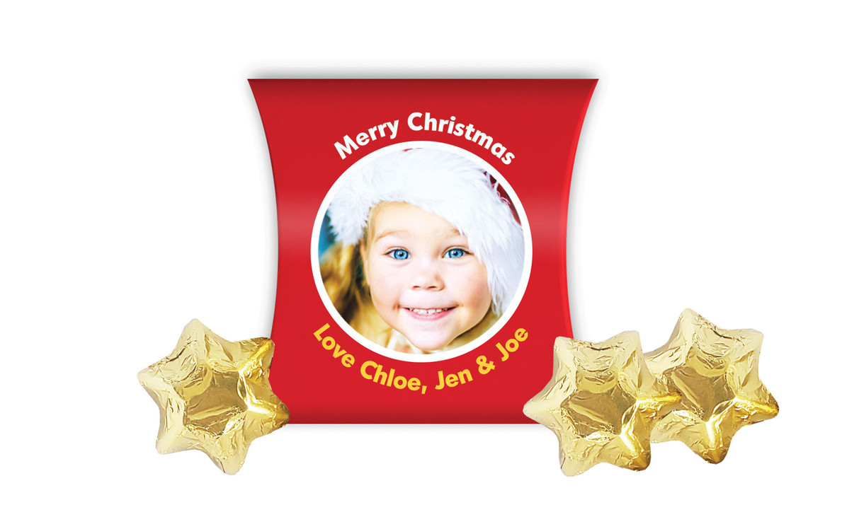 Add A Photo Christmas Personalised Pillow Boxes