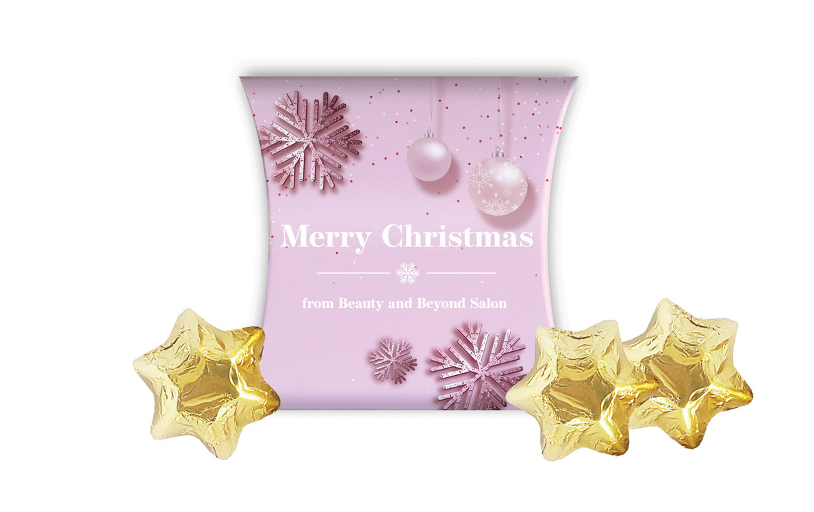 Pink Christmas Christmas Personalised Pillow Boxes