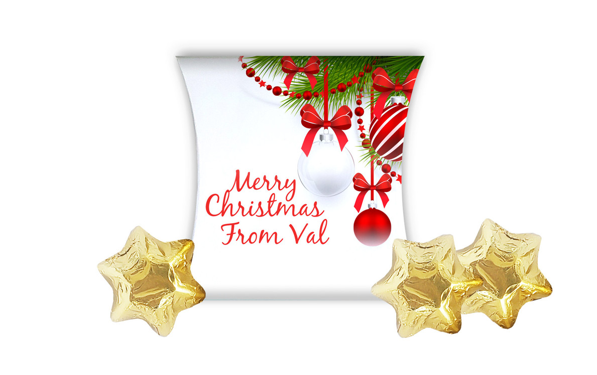 White Baubles Christmas Personalised Pillow Boxes