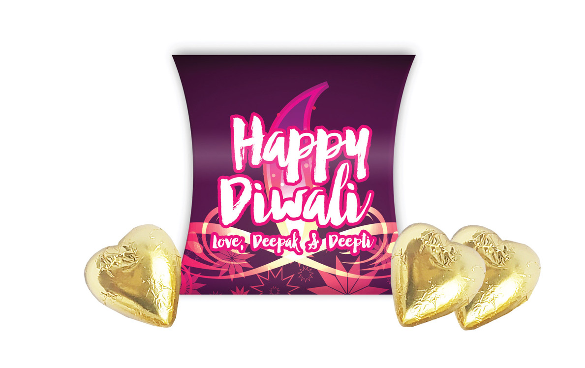 Abstract Flame Diwali Personalised Pillow Boxes