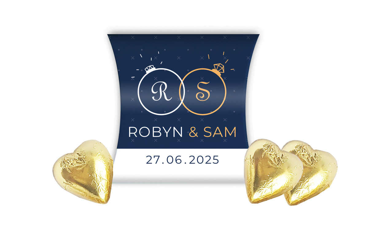 Diamond Ring Engagement Personalised Pillow Boxes
