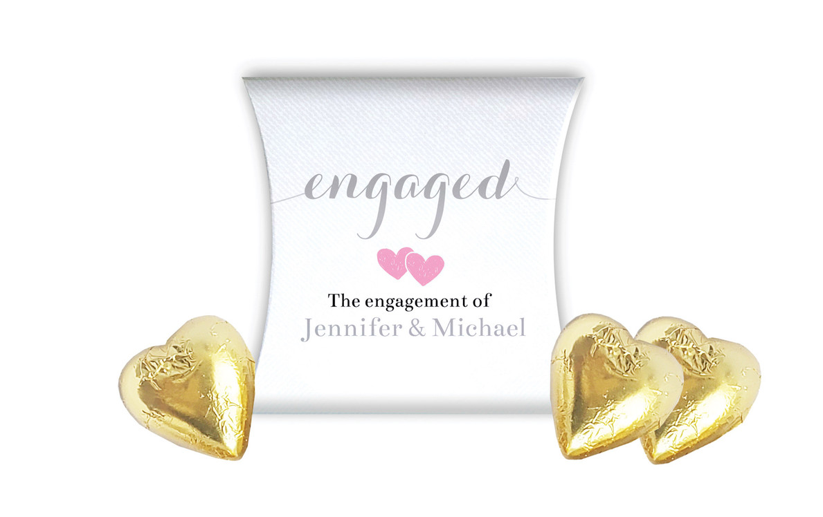 Flowing Words Canvas Engagement Personalised Pillow Boxes