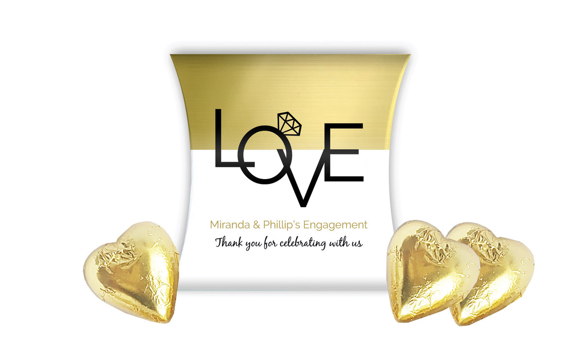 Love Letters Engagement Personalised Pillow Boxes