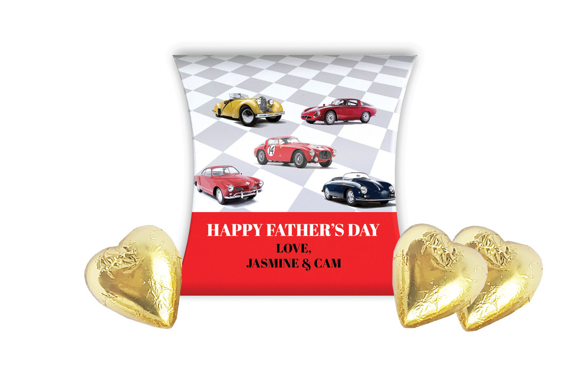 Blue Argyle Fathers Day Personalised Pillow Boxes